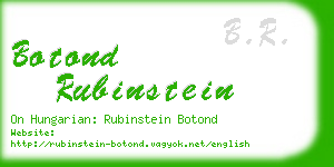 botond rubinstein business card